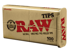 Raw Pre Rolled-Tips Tin 100pk