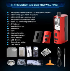 Meson AIO 21700 100W Boro Kit - Steam Crave