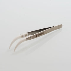Curved Ceramic Head Tweezers - ThunderHead Creations