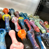 4" Assorted Glass Hand Pipe (Single)