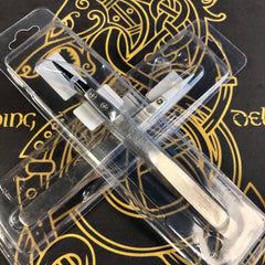 Straight Ceramic Head Tweezers - ThunderHead Creations