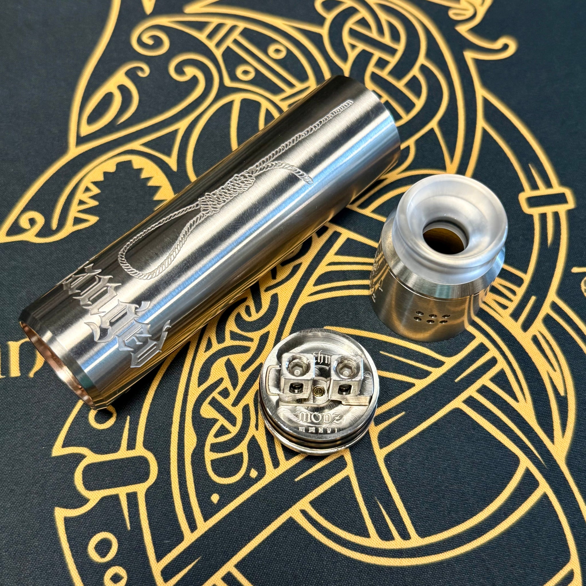 Deathwish Modz - Crossbones V4 Mech Kit w/ Unholy V3 RDA (LEGACY SERIE Hobby Delights Deathwish Modz - Crossbones V4 Mech Kit w/ Unholy V3 RDA (LEGACY SERIE Hobby Delights