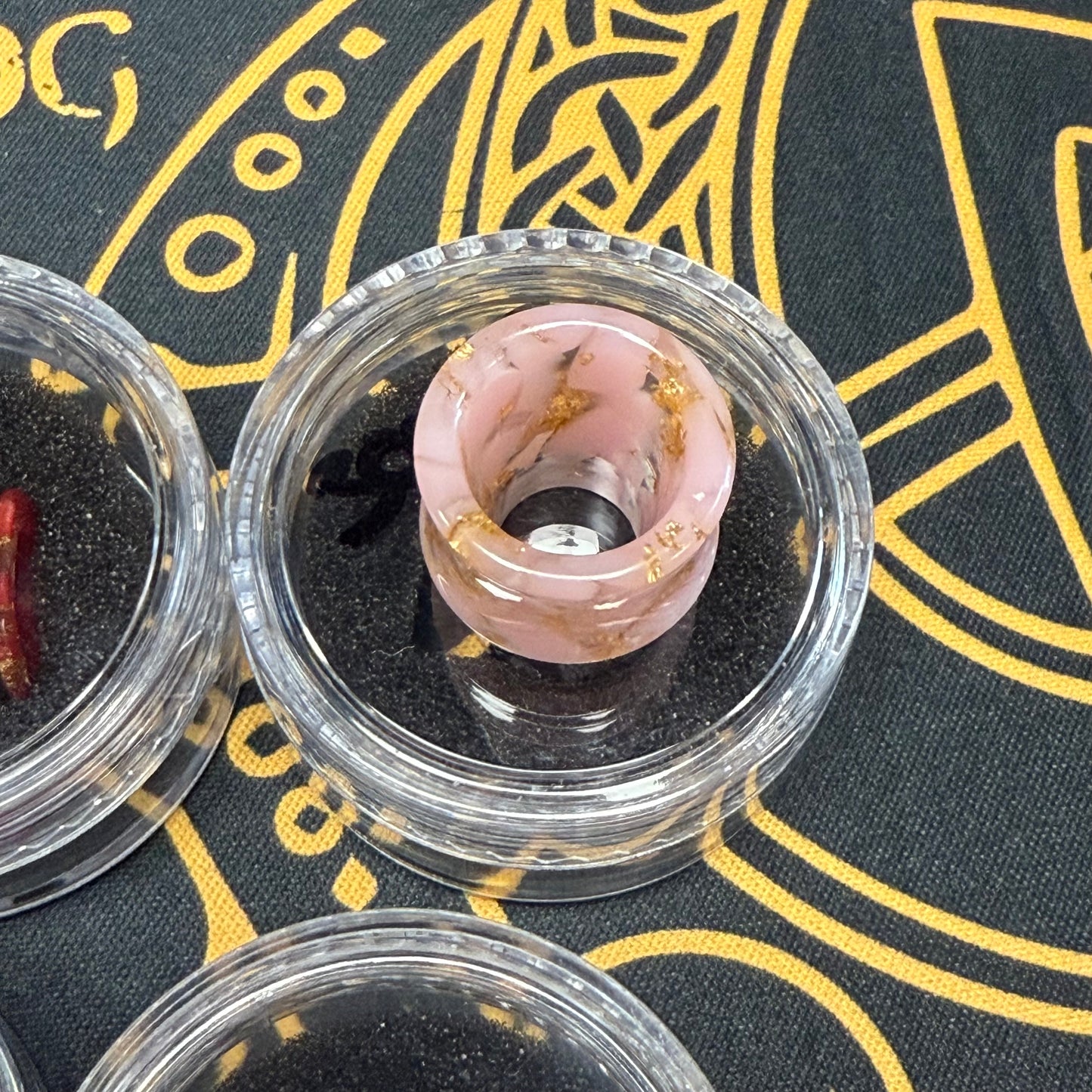 810 Resin Drip Tip - Gold Flake Hourglass