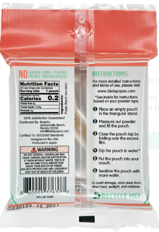 Blate Papes - Edible Gel Film Pouches