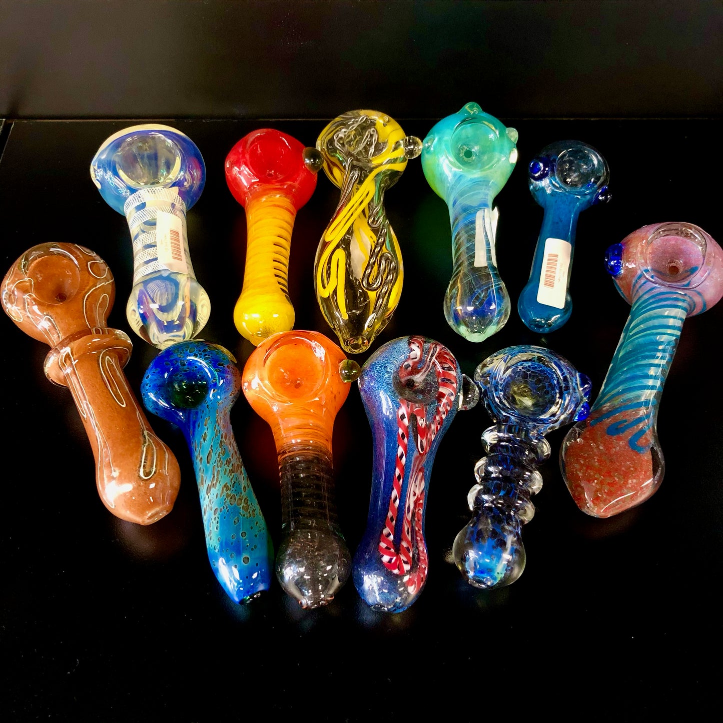 4" Assorted Glass Hand Pipe (Single)