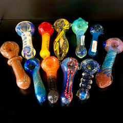 4" Assorted Glass Hand Pipe