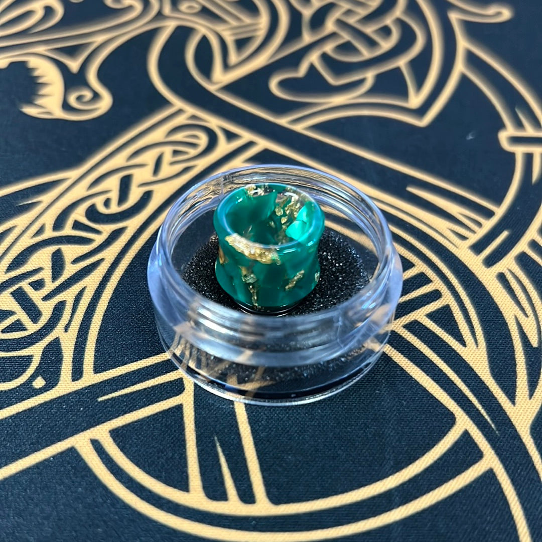 810 Resin Drip Tip - Gold Flake Hourglass