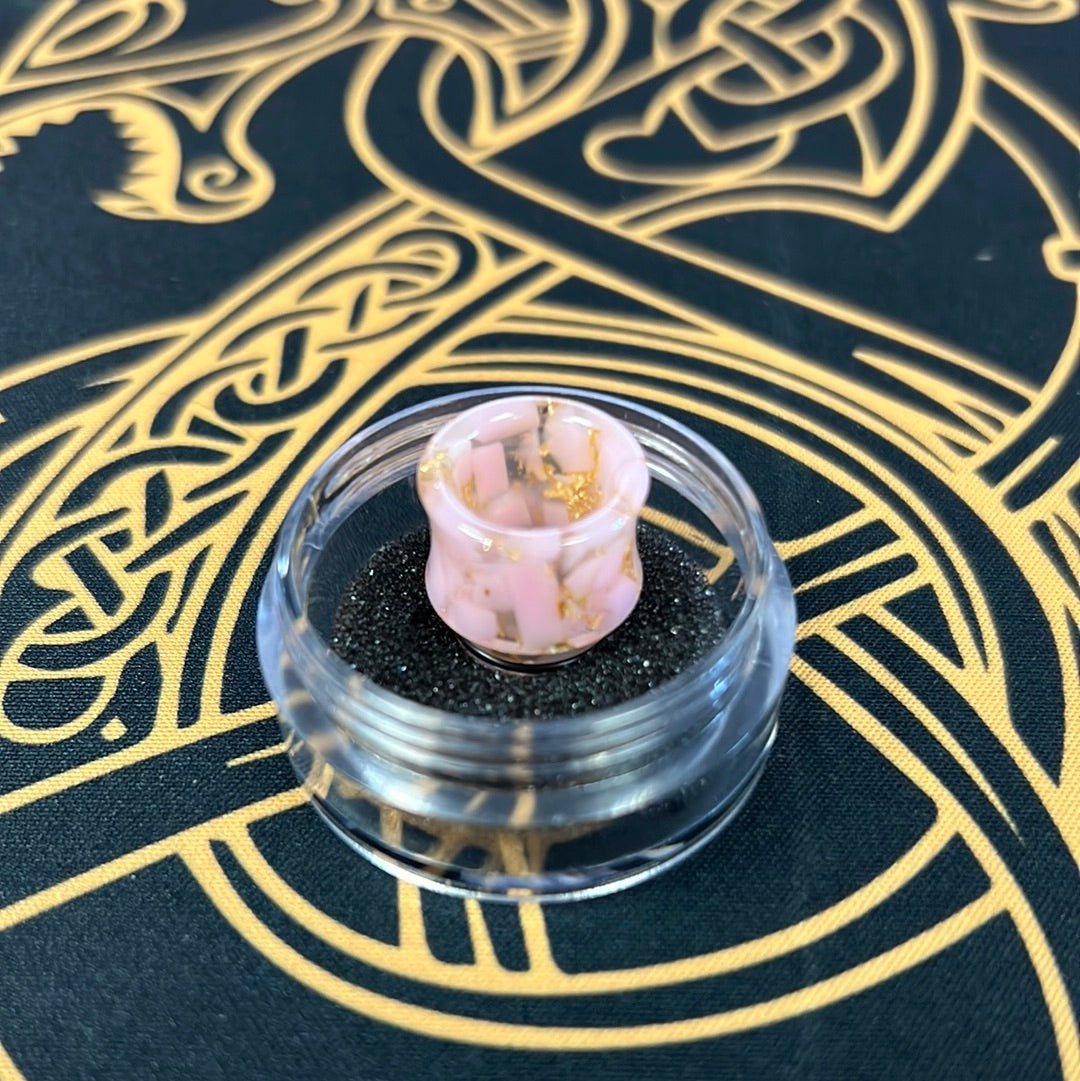 810 Resin Drip Tip - Gold Flake Hourglass