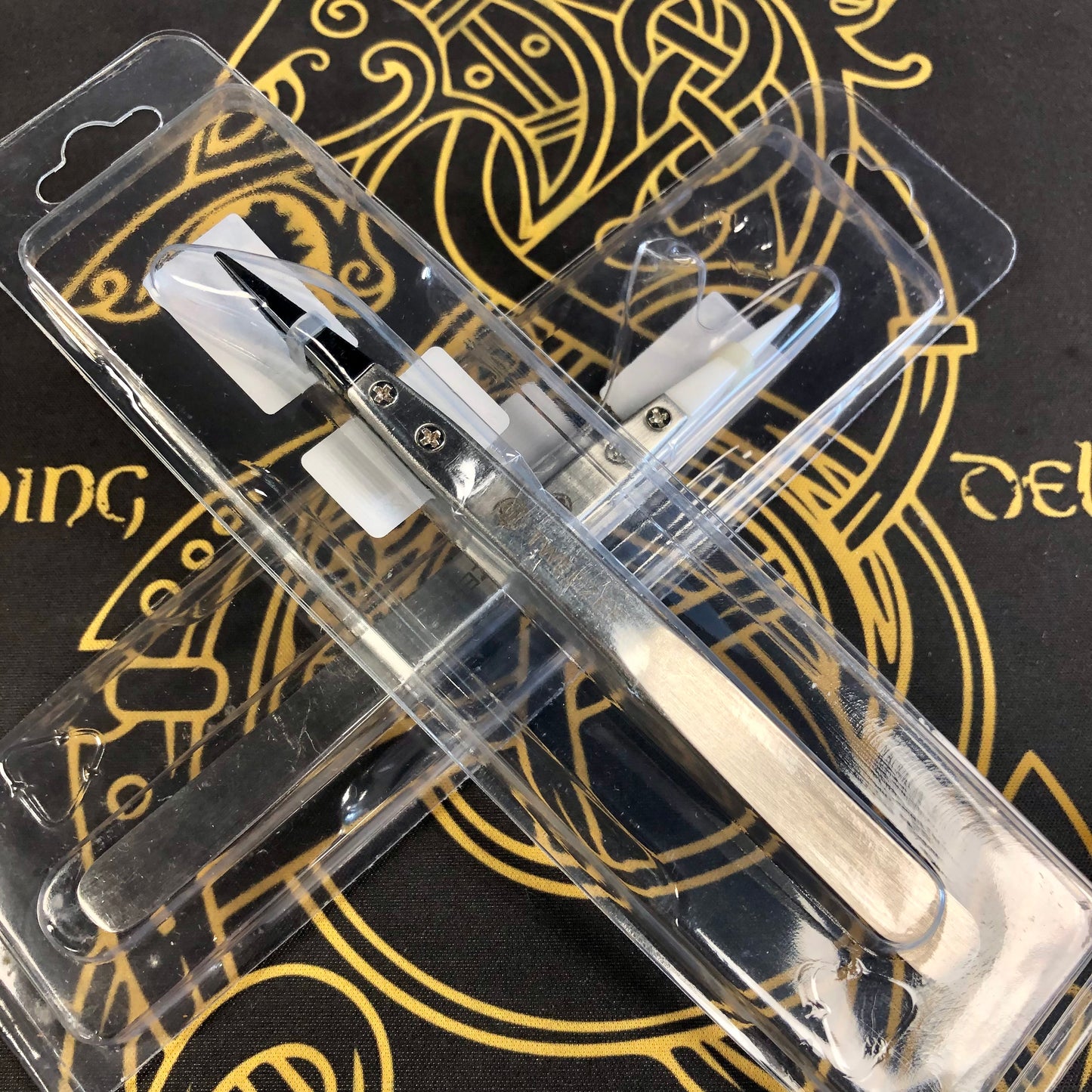 Straight Ceramic Head Tweezers - ThunderHead Creations